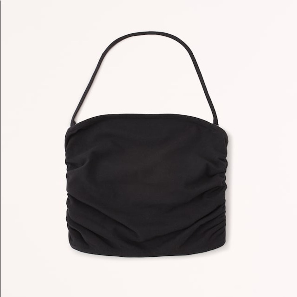 A&F Black Ruched Tube Top
